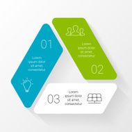 Vector circle triangle infographic Template for cycle diagram graph presentation