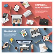 Financial menagement and teamwork concept