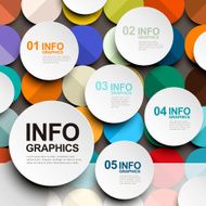 vector abstract paper circle infographics