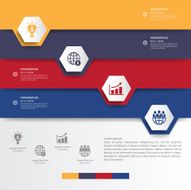 Design multicolour number banners template graphic or website ve N3