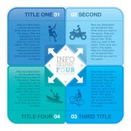Four step infographic template design