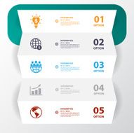 Business icon with white paper Vector Illustrations