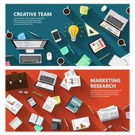 Marketing research and creative team concept