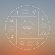 Circle line infographic graph diagram Blur vector background