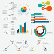 Set of Timeline Infographic Design Templates