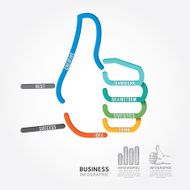 infographics vector hand good sign design diagram line style N2