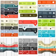 Vector lines infographics set