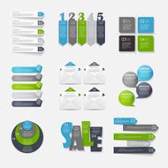 Collection of Infographic Templates for Business Vector Illustra N18