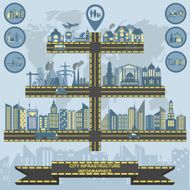 Set of elements infrastructure city