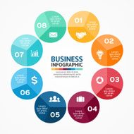Circle infographic Diagram graph presentation N6