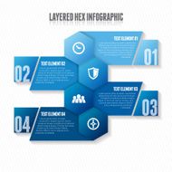 Layered Hex Infographic