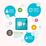 Security box and Finance infographic template