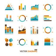 Infographic set elements graph diagrams N3