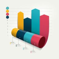 Column arrow rolling 3D chart