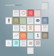 Info graphic squares web elements template