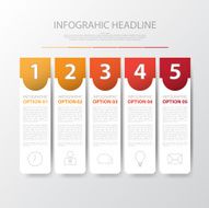 Design flat shadow step number banners graphic or website Vect N2