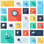 Vector search engine optimization icon set