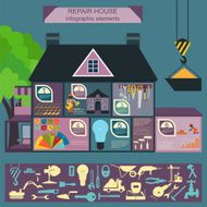 House repair infographic set elements N5