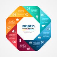 Business circle infographic diagram with options N4