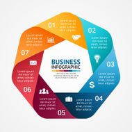 Business circle infographic diagram with options N5