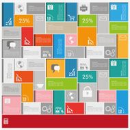 Big Infographic Squares Background