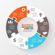 Puzzle circle infographic diagram with options