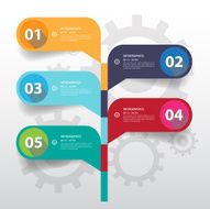 Design Flat Shadow Tree shape banners timeline graphic or websit
