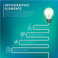 bulb with stair concept abstract infographic elements N2