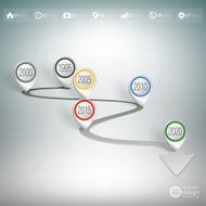 Timeline with pointer marks Infographic for business design and website
