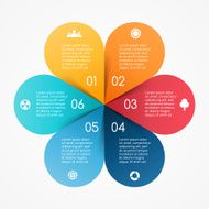 Business circle infographic diagram with options N6