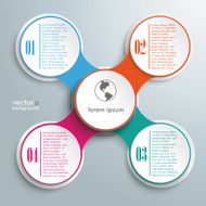 Circle Chain Colored Cross Infographic