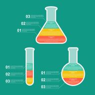Set flat modern infographic on science and medicine Design elements