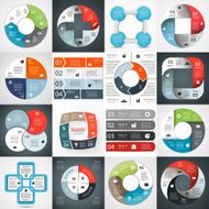 Infographic diagram 4 options parts steps