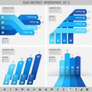 Blue Abstract Infographics set 3