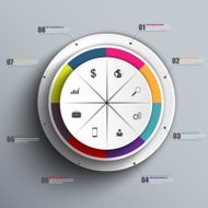 Abstract 3D paper Infographic N7