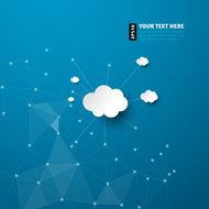 Abstract blue background with white clouds