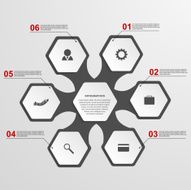 Abstract hexagon infographics template