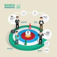 Business target board game concept infographic step to success N2