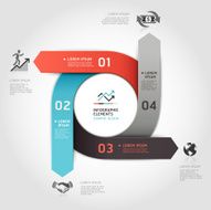 Modern arrow style Infographics banner