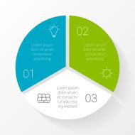 Vector circle triangle infographic Template for cycle diagram graph presentation N2