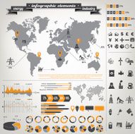 Industry and energy infographics icons