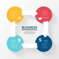 Vector circle arrows infographic diagram 4 options N2