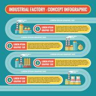 Industrial factory - infographic business concept in flat design style N2