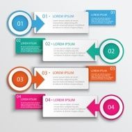 Four Step Infographic Design Modern Vector Illustration