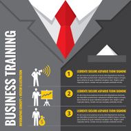 Business training - infographic vector illustration