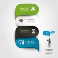 Modern infographics bubble speech template style