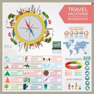 Travel Vacations Beach resort infographics N3