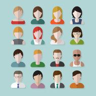 People avatars flat illustration N3