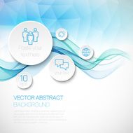 Wave of smoke infographics Vector background