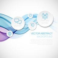 Wave of smoke infographics Vector background N2